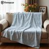 Pastel Purple Watercolor Floral Anime Cartoon Flannel Blanket Soft Warm Throw for Bedroom Sofa Car Kids Holiday Gift