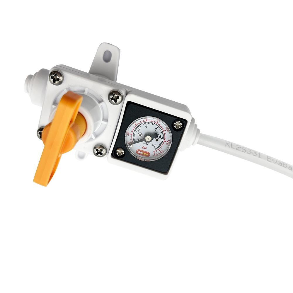 Kegland 6.35/8mm Duotight Inline Regulator 0-150/60psi Integrated Gauge Beer Accessory Home Brewing