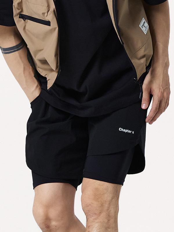 Chaebteoegseu Inner Leggings Physical Active Shorts (Black)