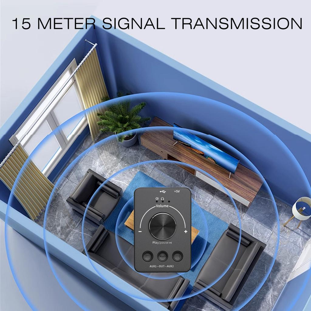 USB-Computer-Lautstärkeregler 5.1 Sender U-Disk-Wiedergabe Externe Soundkarte Kopfhöreradapter 3,5 mm Dual-Kopfhörer Plug and Play