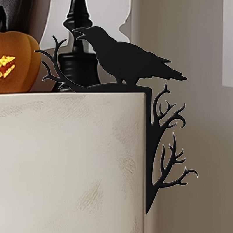 Decorations For Door Corner Door Corner Sign Metal Crow Door Topper Home Wall Decoration Elegant Waterproof Door Ornament For