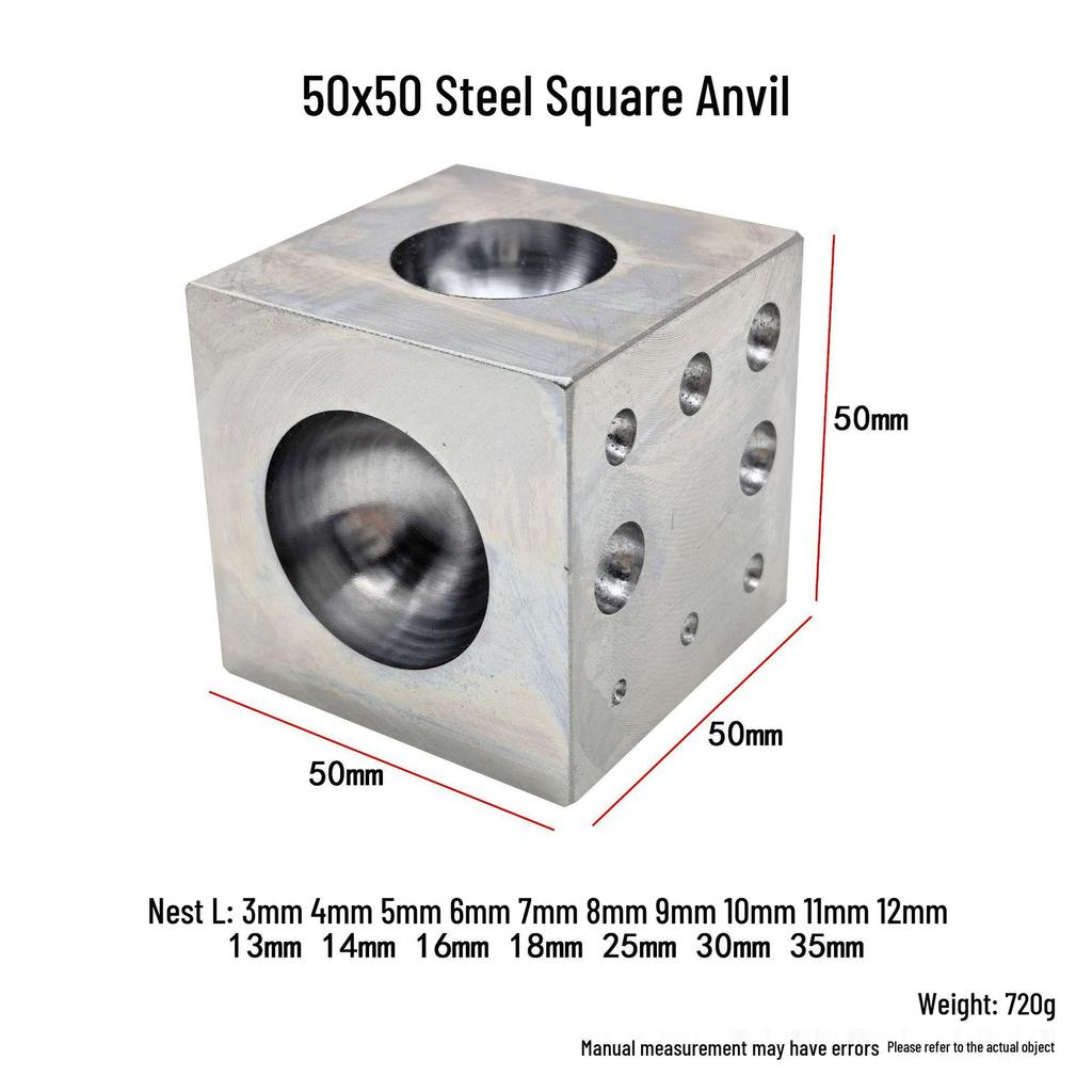 Stahl-Quadrat-Stanzwerkzeug zum Herstellen von Gold- und Silberringen sowie Glocken - DIY Sechsseitiger Eisenbohrsocket-Formblock