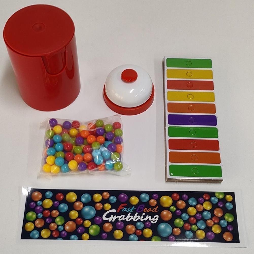 Match Color Line Bingo Board Games For Adult Kids Reaction Training Toys Fun Fast Bead Grabbing Two-player Game with Bells