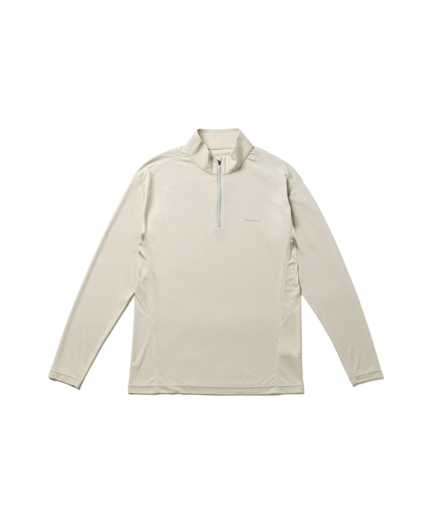 Snow Peak PE Power Dry Half Zip Pullover size XLIVORYSW-25SU013, perfect for festivals, camping, and outdoor activities