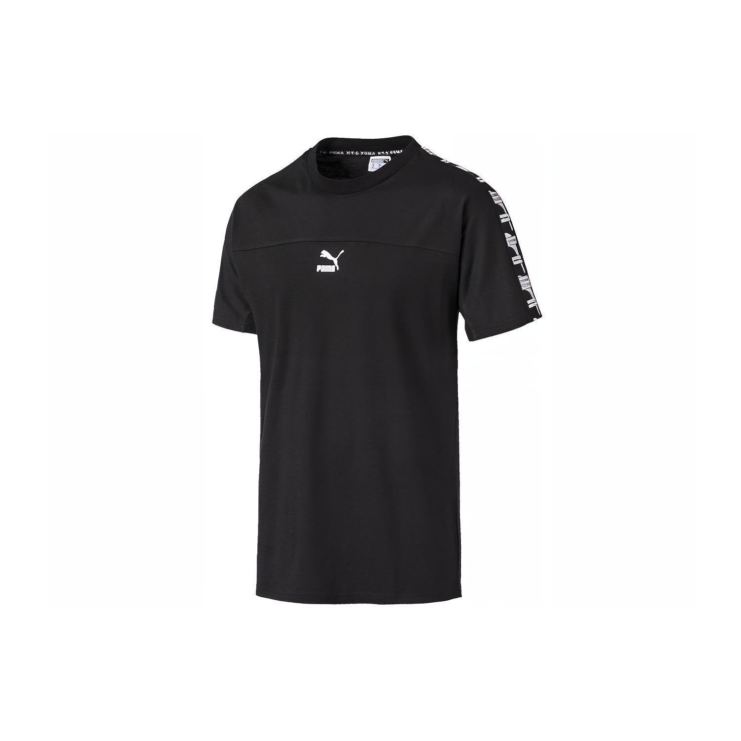 PUMA Clothing T-Shirt Black White Men s 595959-01 M