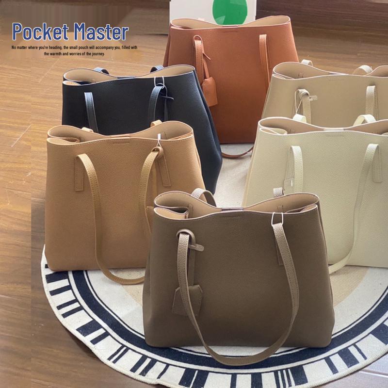 Dou Xiao Zhu Versatile Large Capacity Leather Tote Bag