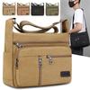 Canvas Schoudertas Fles Mannen Vrouwen Casual Eenvoudig Mode Retro Crossbody Cross Vierkant Multi Gelaagd