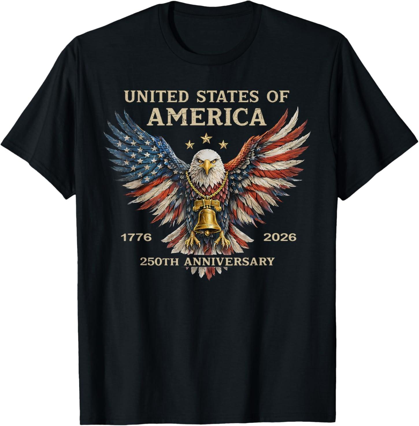 250 Years 1776-2026 250th Anniversary 4th of July Men Women T-Shirt S разноцветный