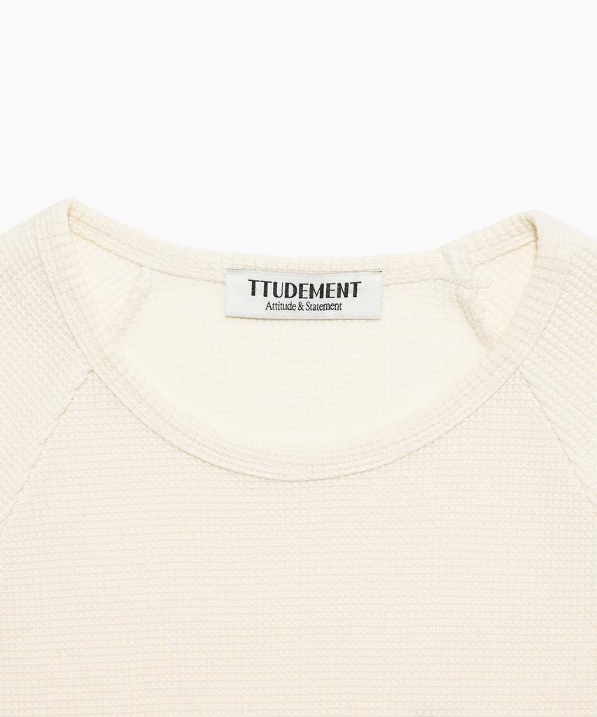 TTUDEMENT Raglan Short Sleeve T-Shirt (Ivory)