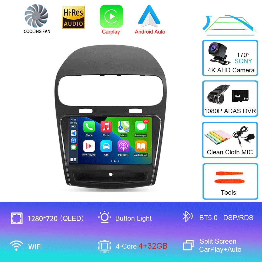 Android 14 Car Radio Carplay Auto For Dodge Journey JC 2011 2012 2013 - 2020 GPS Multimedia Player 360 Camera Video 2 Din Stereo