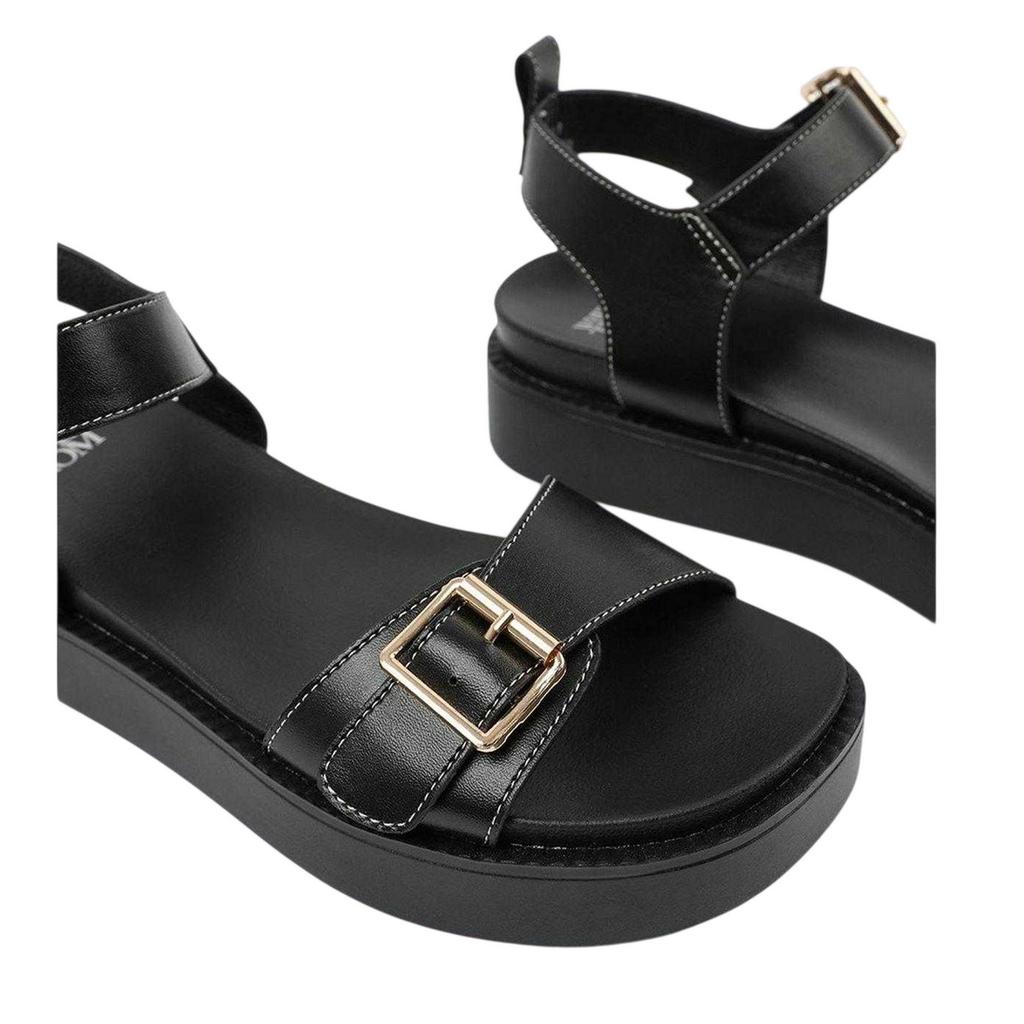 Where's That From Womens/Ladies Double Buckle Casual Platform Sandals