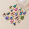 INS Hand Painted FUN Muticolor Flower Pedant For Women Strawberry lemon Charm DIY Making  Bracelet Necklace Gift Accessories