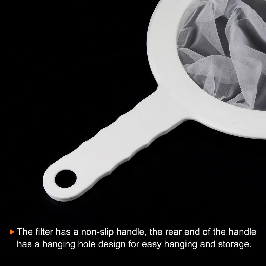 PATIKIL 235 x 145 mm Food Filter 100 Kitchen Mesh Filter Fine Mesh Sieve with for and Soy White Strainer, Mesh, Strainer, Handle, Juice, Coffee, Milk,