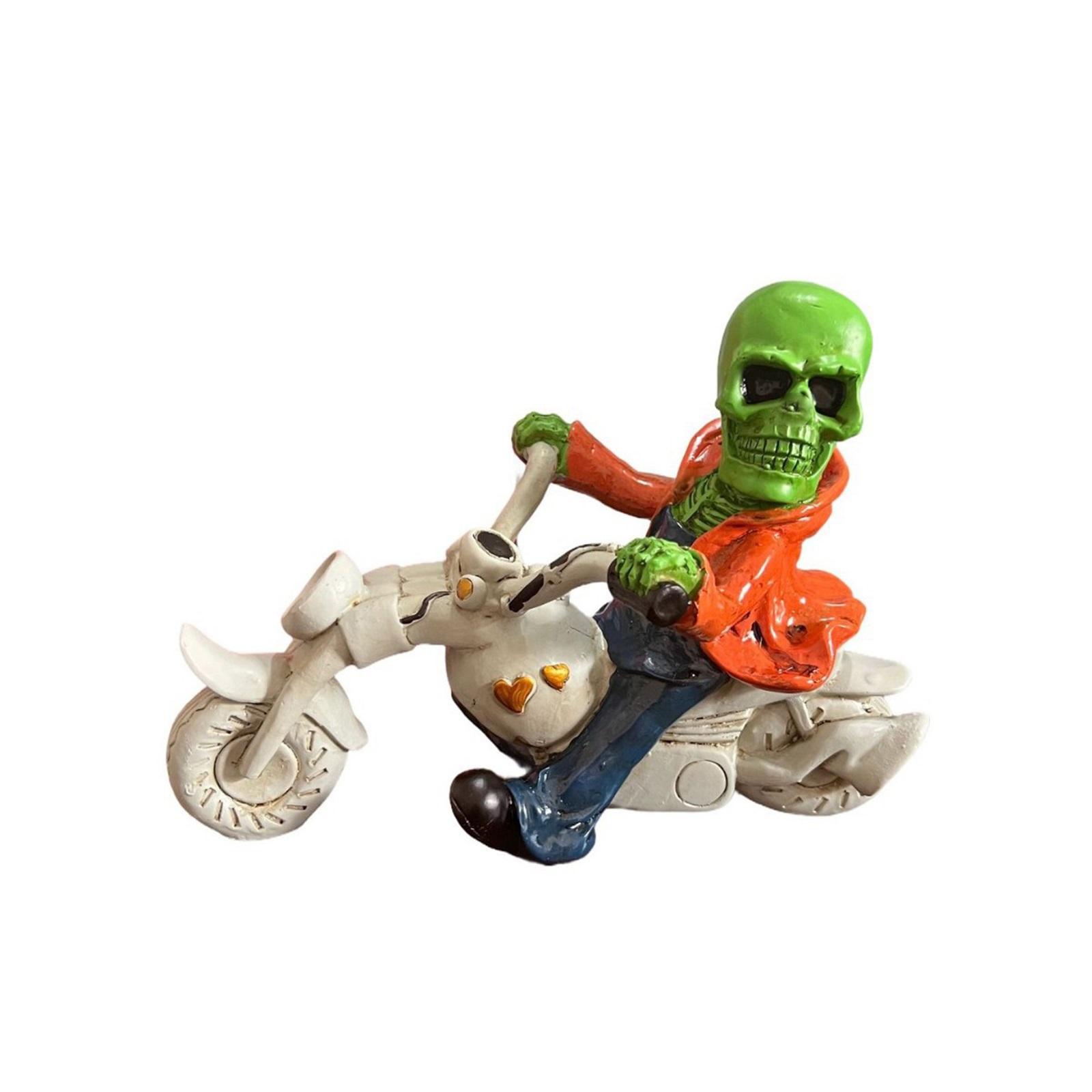 

Halloween Creative Motorcycle Riders, Statues, Resin Home Furnishings, Courtyard Crafts One Size зелёный