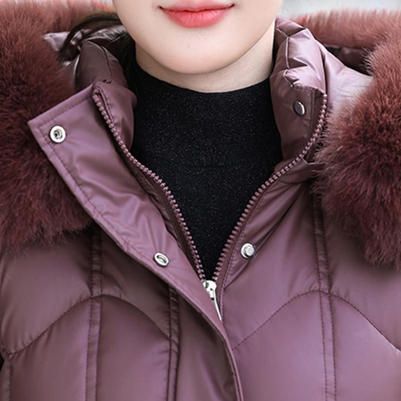 Fashion Women's Coats Winter Long Parkas Hooded Faux Fur Collar Loose Thick Warm Women Jackets