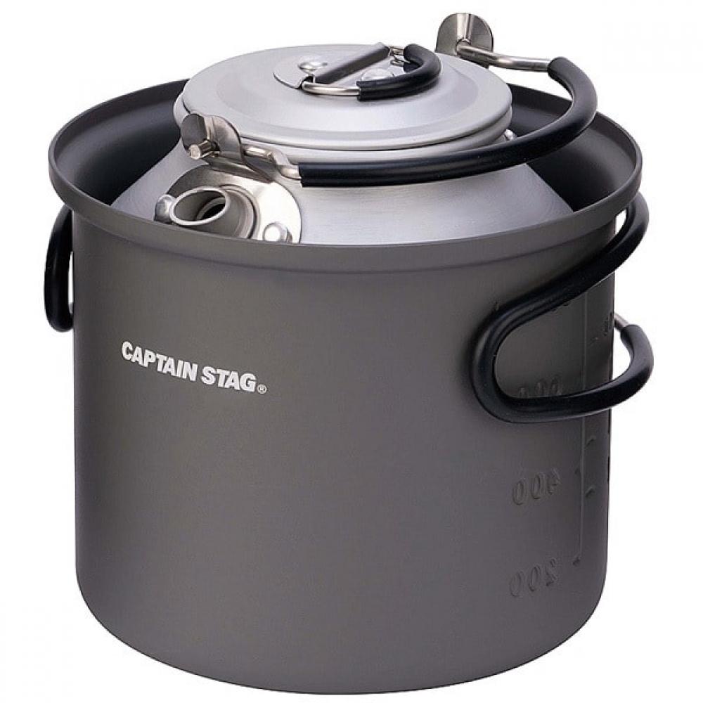 Captain Stag Uh 4129 [camping Barbecue Kettle Kettle Round Cooker Aluminum Kettle 625ml Cs F.c.p]