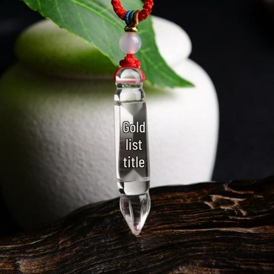 Wenchang Crystal Pen Pendant for Exam Success Plain