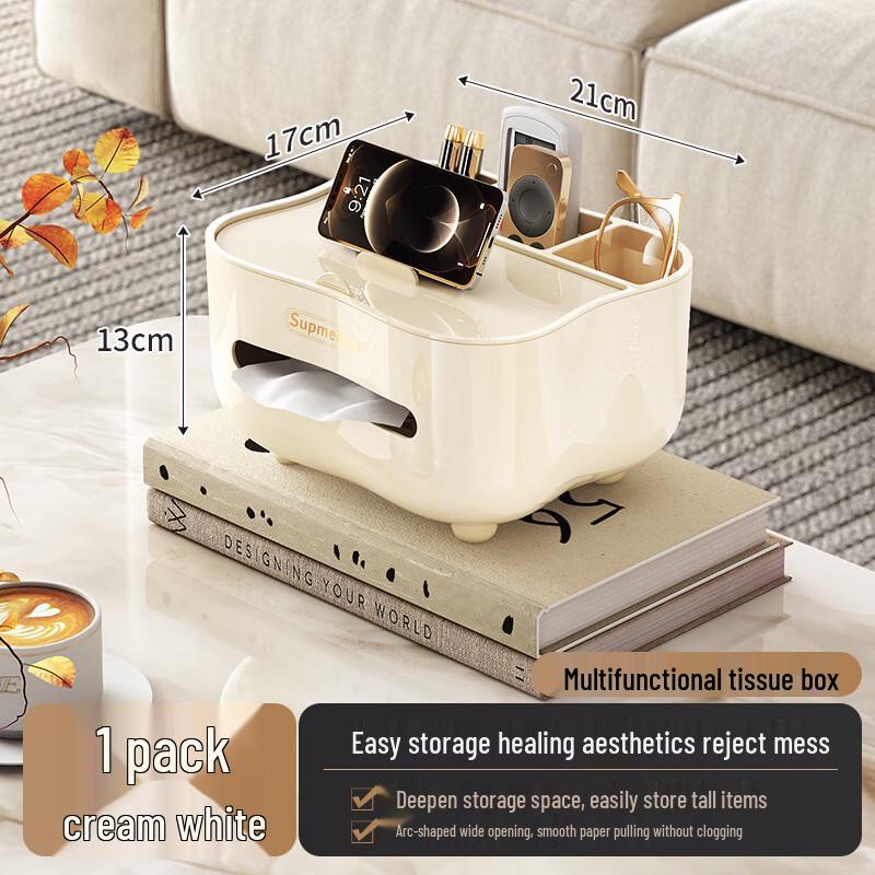 Multi-functional Tissue Box and Desktop Organizer