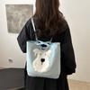 Canvas Bag Large Capacity Autumn And Winter College Students Class Commuter Bag Fashion Versatile Tote Bag Backpack