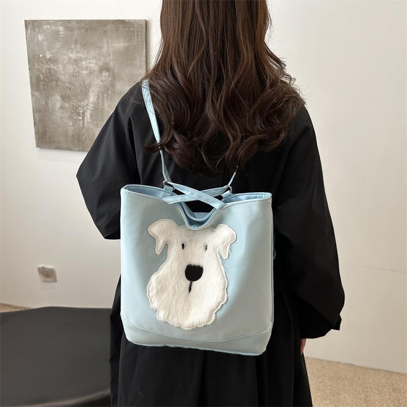 Canvas Bag Large Capacity Autumn And Winter College Students Class Commuter Bag Fashion Versatile Tote Bag Backpack