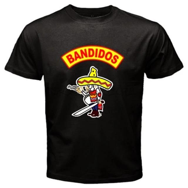 Bandidos Motorcycle Club Herren O-Ausschnitt T-Shirt Baumwolle Oversize Street Y2k T-Shirt Herren Schwarzes T-Shirt Sommer Mode Euro Größe Top T-Shirts