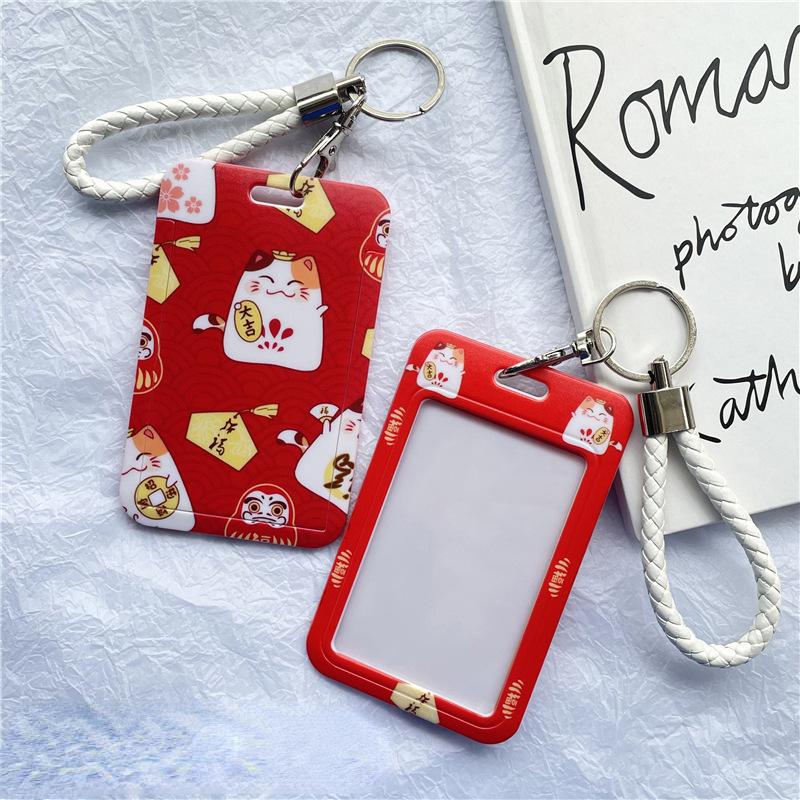 Waterproof Cartoon Plastic Card Cover Women's Kids Bus Credit ID Name Business Working Bank Card Badge Holder Protective Cover