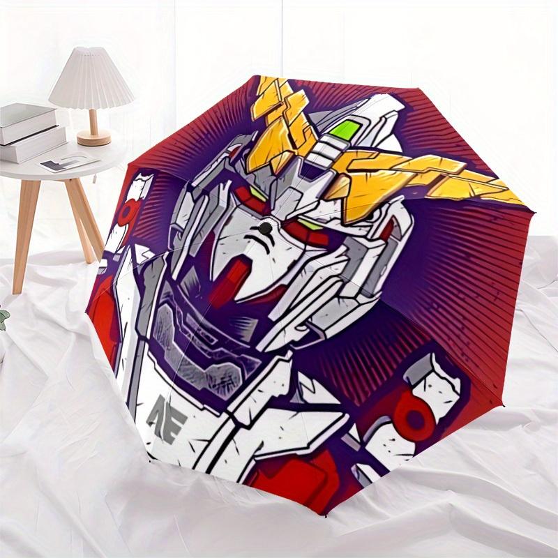 Gundam Automatic Open/close Umbrella, Heavy-Duty Iron Frame, Folding Portable Design, Travel, Everyday Use 187