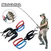 1PCS 2/3-Claw Metal Fish Grips With Non-slip Handle Clamp Grabber Fish Control Pliers For Control Fish Fishing Accessories