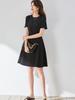 Summer Elegant A Line Dress With High Waist For Women In Solid Color