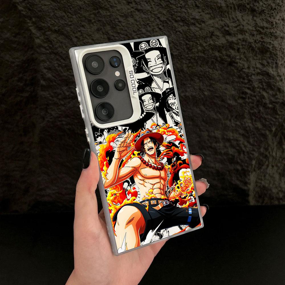 Portgas D Ace Hot Anime Case For Samsung S26 S25 S24 Ultra Cases For Galaxy S23 S22 S21 FE S20 Ultra Plus Shockproof Phone Cover