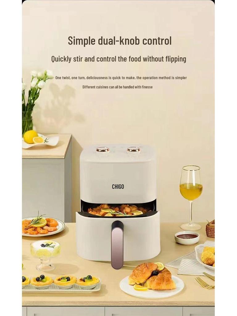 Wielofunkcyjna frytownica powietrzna Zhigao 25-Model – Duża pojemność, Elektryczny piekarnik beztłuszczowy