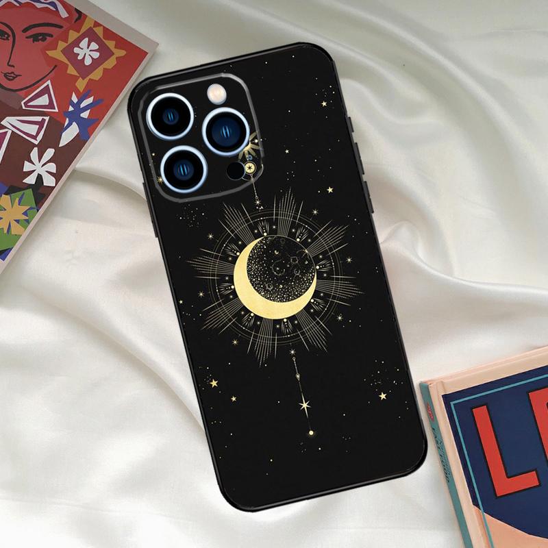 Galaxy Moon Stars Phase Totem Art Phone Case For iPhone 17 16 15 13 12 11 14 Pro Max 16 Plus 12 13 Mini 16e 17 Air Funda Cover