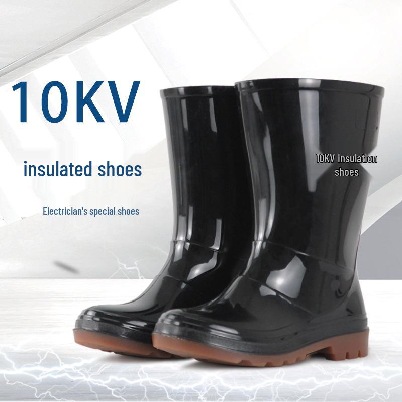 Golden Oak Insulated Waterproof Electrician Safety Boots, 10KV, Non-slip, Anti-leakage, Medium to High Protection.