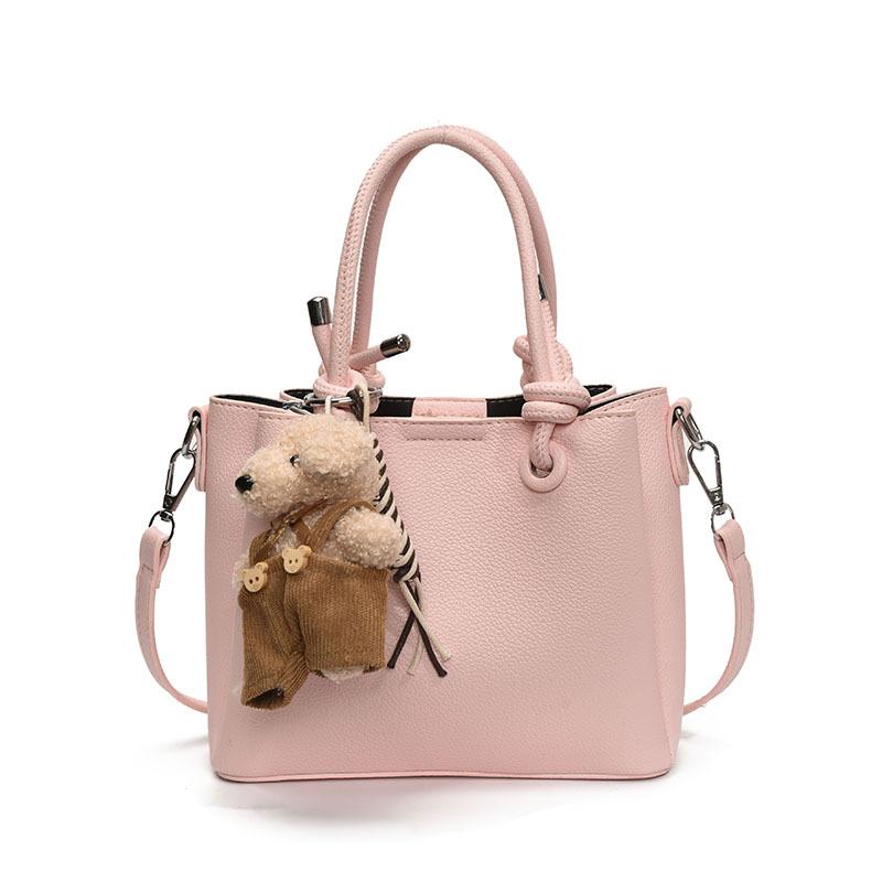 2025 New Simple Solid Color High-end Portable Bucket Bag Spring and Summer New Versatile Casual Commuter Messenger Bag