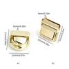 Durable Metal Tongue Lock 32x31mm Bag Buckle Repair Bag Locks Hardware Craft Accessories for Women Purse Luggage