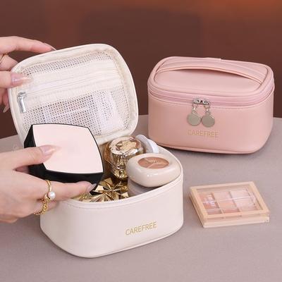 Neue Multifunktionale PU Kosmetiktasche Damen Große Kapazität Reiseutensilien Make-up Organizer Tasche mit Fächern
