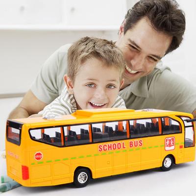 Juguetes para niños Escuela Policía Autobús Modelo de Coche Simulación Inercial Fundición a Presión Coche de Juguete para Niños Sonido Luz Juguete de Coche de Retroceso