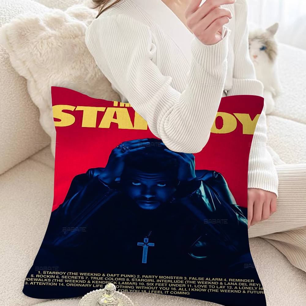 Music Star T-The Weeknd Cushion Cover Car Throw Pillow Case For Sofa Car Christmas Gift 40x40cm 45x45cm