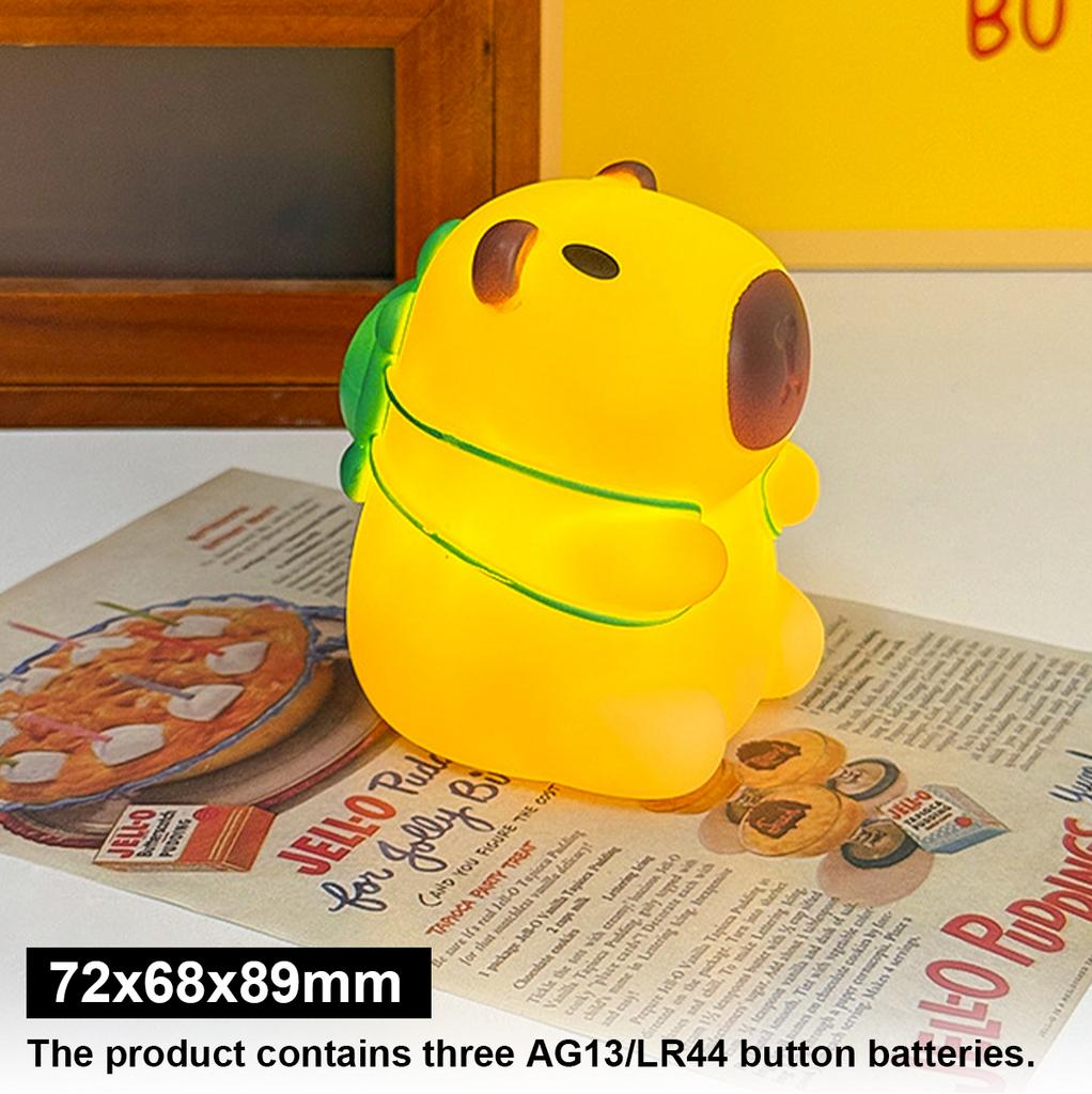 Cute Pet Capybara Night Light Cute Cartoon Living Room Light Cute Night Light Light Dimming LED Capybara Office Desk Pat Light