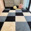 Bedside Plush Carpet Splicing Foam Floor Mat Cutting Winter Warm and Cold Resistant Velvet Texture Tatami Mat Bedroom Living Room Kitchen Home