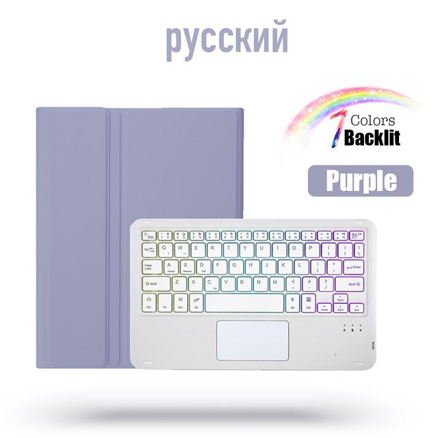 Bluetooth Touchpad Backlit Keyboard Case For Samsung Galaxy Tab S6 Lite 10.4 P610 P615 With Pen Slot Tablet TPU Protective Cover