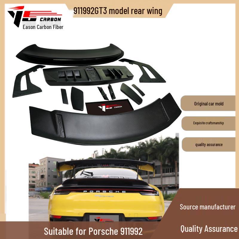 Dry Carbon Rear Wing Air Deflector Spoiler for Porsche 911/992 GT3 (2019-Present)