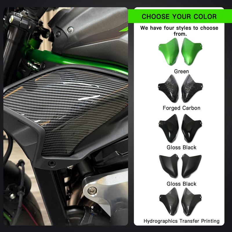 For Kawasaki Z900 Z900SE Motorcycle Radiator Side Cover Spoiler Fairing Aerodynamics Side Wing Cover Z900 Side Cover 2025 2026