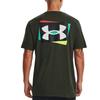 Under Armour Branded Letter Logo Print American Vintage Training Short Sleeve T-Shirt Men Tops Green 1370731-310