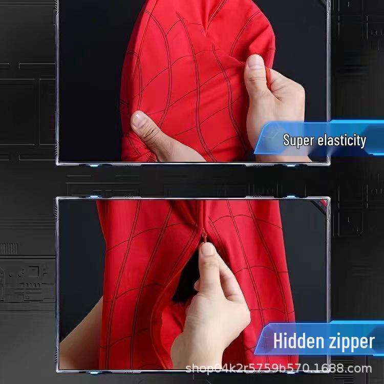 Electric Spider-Man Mask with Blinking Eyes - Light-Up Cosplay Helmet Toy for Kids