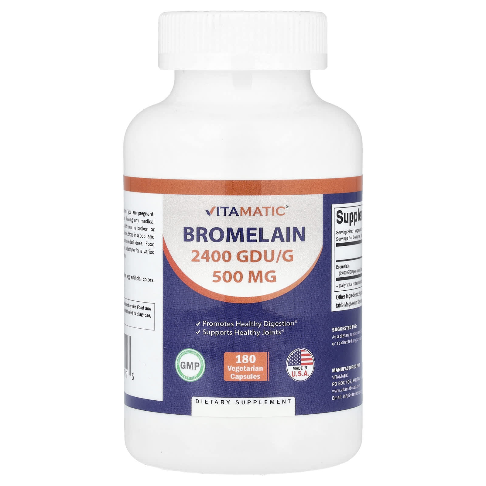 

Bromelain, 500Mg, 180 Veggie Caps