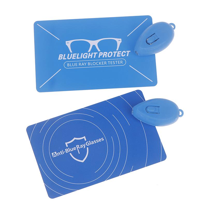 PVC Anti-Blaulicht Testkarte Testlicht Brille UV-Test Zubehör Wiederverwendbare Blaulicht-Erkennungskarte Generatorkarte
