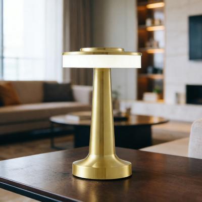 Lámpara de Escritorio Metálica Inalámbrica Control Táctil Ajustable Lámpara de Mesa LED Portátil Alimentada por Batería Luz de Escritorio Decoración para Dormitorio Sala de Estar Oficina en Casa