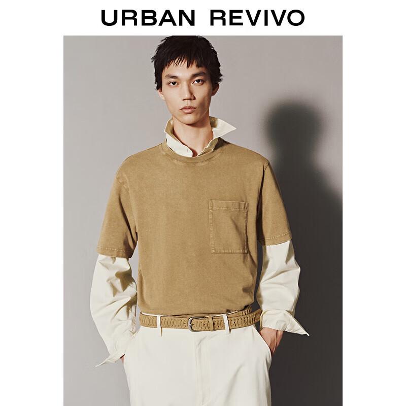 UR Men s 2025 Spring Casual Cotton Pocket T-Shirt M