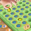 Multiplayer Animal/Fruit Theme Board Game Toy for Kids with Flip Chess for Family Gathering Classroom Activity Supply
